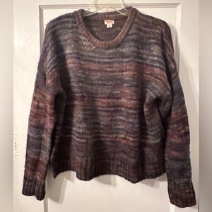 Mossimo Supply Co Women’s Warm Multicolored Striped Knit Pullover Sweater XXL